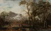 Landscape with Hunter By Aert van der Neer