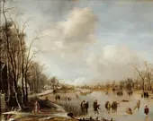 Winter Landscape 1645 By Aert van der Neer