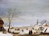 Winter Landscape By Aert van der Neer