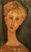 Woman with Earrings 1917 By Amedeo Modigliani