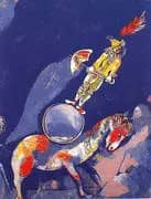 Clown on a Horse 1927 By Marc Chagall