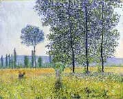 Sunlight Under the Poplars By Claude Monet
