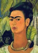 Self Portrait with Monkey 1938 By Frida Kahlo