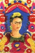 Self Portrait The Frame 1938 By Frida Kahlo