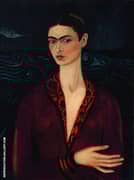 Self Portrait in a Velvet Dress 1926 By Frida Kahlo