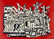The Great Parade with Red Background 1953 By Fernand Leger