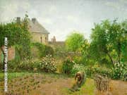 Artist`s Garden at Eragny By Camille Pissarro