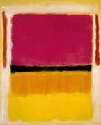 Untitled 1949 Violet, Black, Orange,Yellow on White and Red By Mark Rothko (Inspired By)