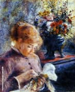 Lady Sewing 1879 By Pierre Auguste Renoir