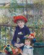 Two Sisters on the Terrace By Pierre Auguste Renoir