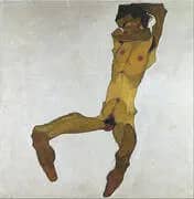 Seated Nude Male 1910 By Egon Schiele