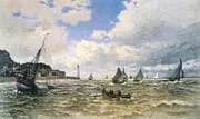 Mouth of the Seine at Honfleur 1865 By Claude Monet