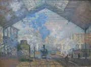 Interior of the Gare Saint Lazare 1877 By Claude Monet