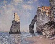 The Needle Rock and the Porte d' Aval 1885 By Claude Monet