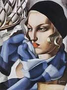 The Blue Scarf 1930 By Tamara de Lempicka