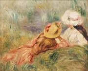 Young Girls at the Water's Edge By Pierre Auguste Renoir