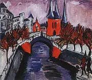 Red Elisabeth Embankment Berlin 1912 By Ernst Kirchner