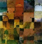 Red and White Domes By Paul Klee
