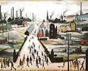 The Canal Bridge By L-S-Lowry