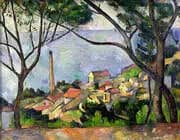 The Sea at L'Estaque, 1883 By Paul Cezanne