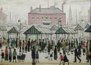 Market Scene, Northern Town 1939 By L-S-Lowry
