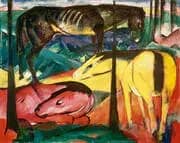 The Three Horses 1912 2 By Franz Marc