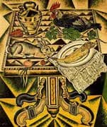 The Table Still-Life with Rabbit 1920 By Joan Miro