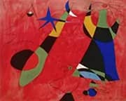 Personage on a Red Ground 1938 By Joan Miro