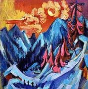 Winter Moon Landscape 1919 By Ernst Kirchner
