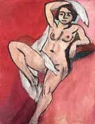 Nude with a White Scarf 1909 By Henri Matisse