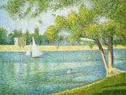 The Seine at La Grande Jatte Spring 1887 By Georges Seurat