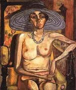 Rhoda Myers with Blue Hat 1930 By Alice Neel