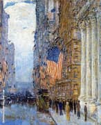 Flags on the Waldorf 1916 By Childe Hassam