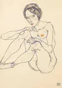 Nude Woman 1914 By Egon Schiele