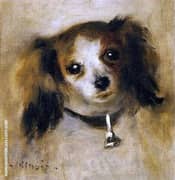 Head of a Dog 1870 By Pierre Auguste Renoir