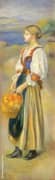 Girl with a Basket of Oranges By Pierre Auguste Renoir
