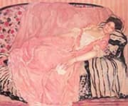 Portrait of madame Gely On the Couch By Frederick Carl Frieseke
