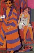 Self-Portrait with Model c1910 By Ernst Kirchner