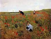Poppies in a Field 1888 By Mary Cassatt