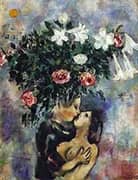 Lovers Under Lilies 1922 By Marc Chagall