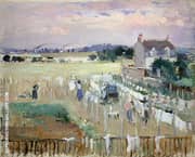 Hanging the Laundry out to Dry 1875 By Berthe Morisot