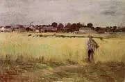 In the Wheatfield 1875 By Berthe Morisot