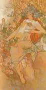 Autumn 1896 By Alphonse Mucha