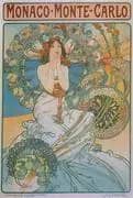 Monaco Mont Carlo 1897 By Alphonse Mucha