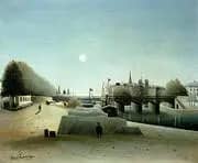View of the Ile Saint Louis seen from Port Saint Nicolas 1888 By Henri Rousseau