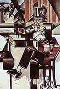 Man in the Cafe 1912 By Juan Gris