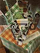 Still Life with Checkered Table Cloth 1915 By Juan Gris
