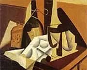 Still Life with White Tablecloth 1916 By Juan Gris