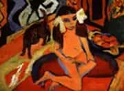 Girl with Cat Franzi P 1910 By Ernst Kirchner