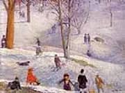 Sledding Central Park 1912 By William Glackens